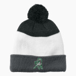 EVERGREEN PARK HIGH SCHOOL MUSTANGS <span class="pdp-name-mascot">EVERGREEN PARK MUSTANGS</span> Port Authority Cozy Striped Pom Beanie Front Thumbnail