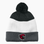 AMERICAN FORK HIGH SCHOOL CAVEMEN <span class="pdp-name-mascot">AMERICAN FORK CAVEMEN</span> Port Authority Cozy Striped Pom Beanie Front Thumbnail