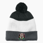 NYC Police Athletic League Online Store <span class="pdp-name-mascot">New York City PAL</span> Port Authority Cozy Striped Pom Beanie Front Thumbnail