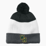 Western Hills Cougars <span class="pdp-name-mascot">Western Hills Cougars</span> Port Authority Cozy Striped Pom Beanie Front Thumbnail