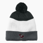 Manitowoc Lutheran Lancers <span class="pdp-name-mascot">Manitowoc Lutheran High School Lancers</span> Port Authority Cozy Striped Pom Beanie Front Thumbnail