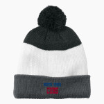NORTH PINES CUBS Port Authority Cozy Striped Pom Beanie Front Thumbnail