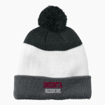 Oneonta Redskins <span class="pdp-name-mascot">Oneonta Redskins</span> Port Authority Cozy Striped Pom Beanie Front Thumbnail