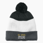 BIG SPRING HIGH SCHOOL STEERS <span class="pdp-name-mascot">BIG SPRING STEERS</span> Port Authority Cozy Striped Pom Beanie Front Thumbnail