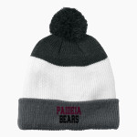 Paideia High Bears <span class="pdp-name-mascot">Paideia High School Bears</span> Port Authority Cozy Striped Pom Beanie Front Thumbnail