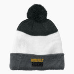 Roosevelt Roughriders <span class="pdp-name-mascot">Roosevelt Riders</span> Port Authority Cozy Striped Pom Beanie Front Thumbnail
