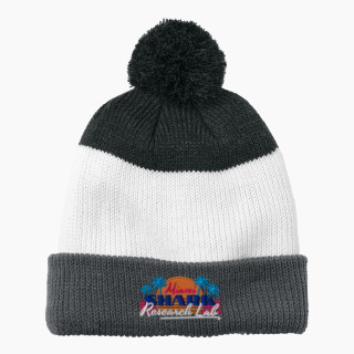 Port Authority Cozy Striped Pom Beanie