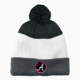 Port Authority Cozy Striped Pom Beanie