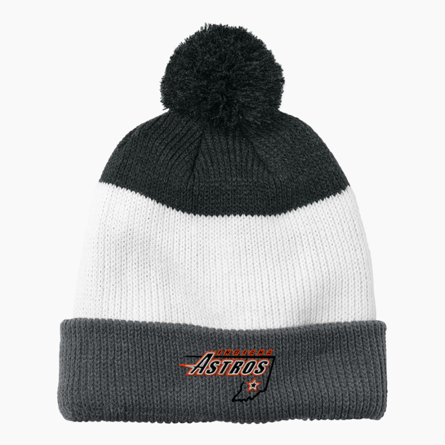 Indiana Astros <span class="pdp-name-mascot">Indiana Astros</span> Port Authority Cozy Striped Pom Beanie
