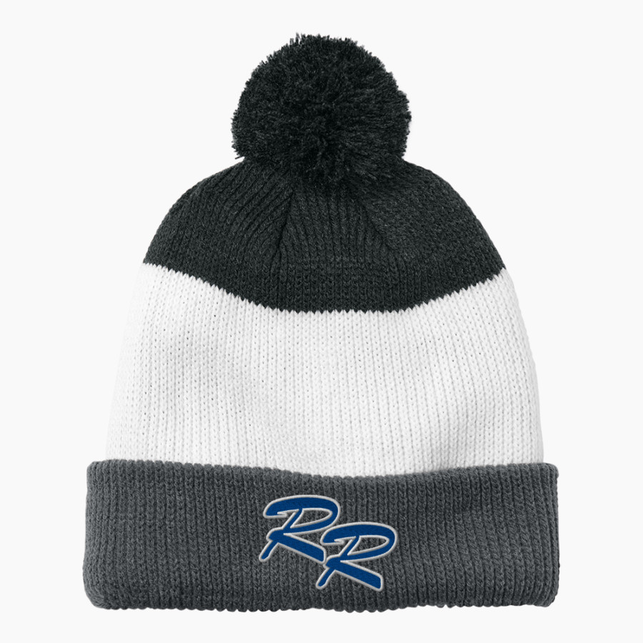ROBINSON HIGH SCHOOL ROCKETS <span class="pdp-name-mascot">ROBINSON ROCKETS</span> Port Authority Cozy Striped Pom Beanie
