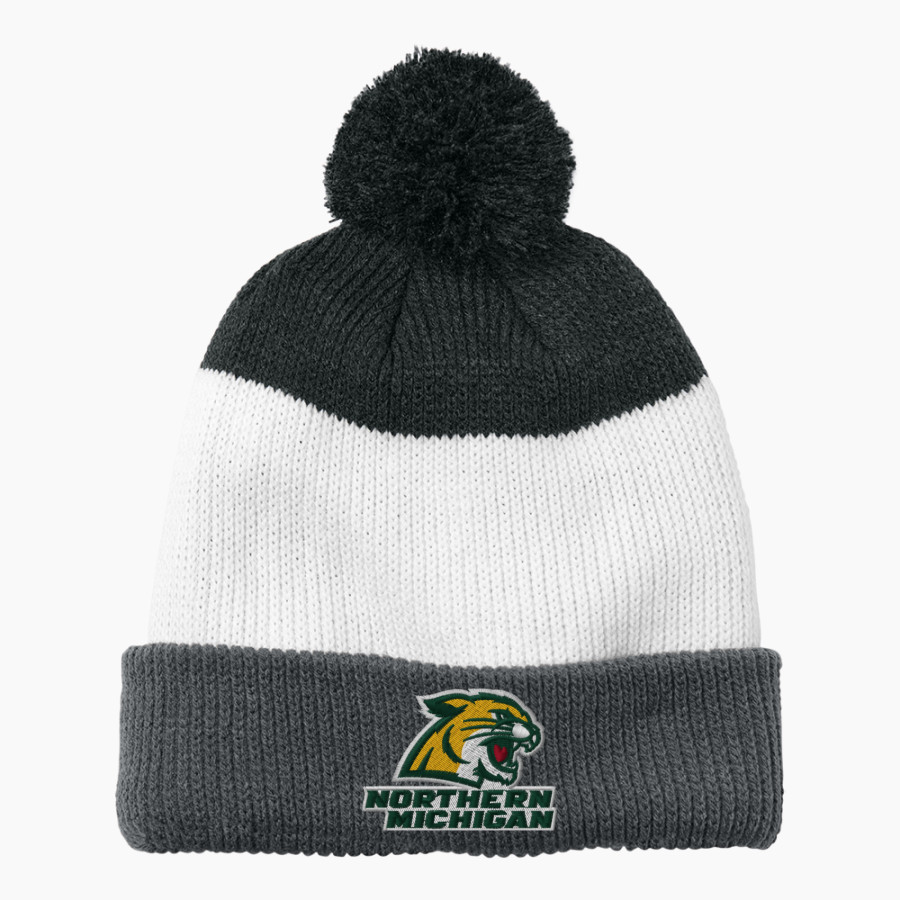 Northern Michigan Wildcats <span class="pdp-name-mascot">Northern Michigan Wildcats</span> Port Authority Cozy Striped Pom Beanie