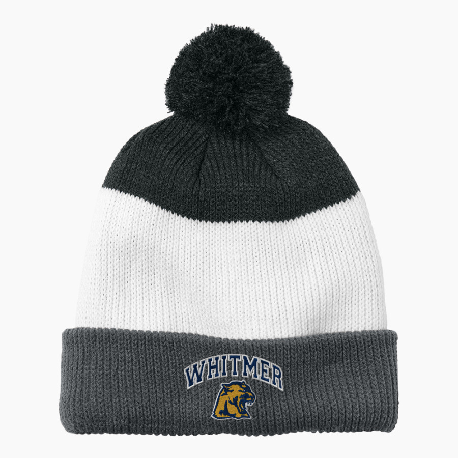 Washington Local Schools Online Store Port Authority Cozy Striped Pom Beanie