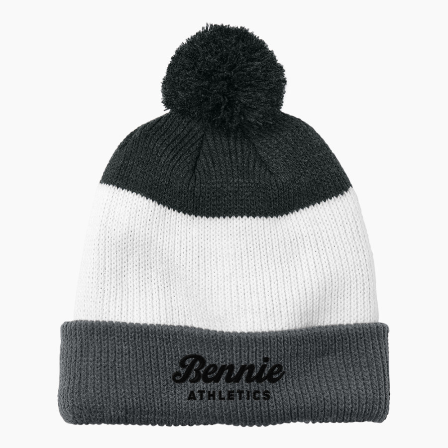 COLLEGE OF ST BENEDICT Bennies <span class="pdp-name-mascot">COLLEGE OF ST BENEDICT</span> Port Authority Cozy Striped Pom Beanie
