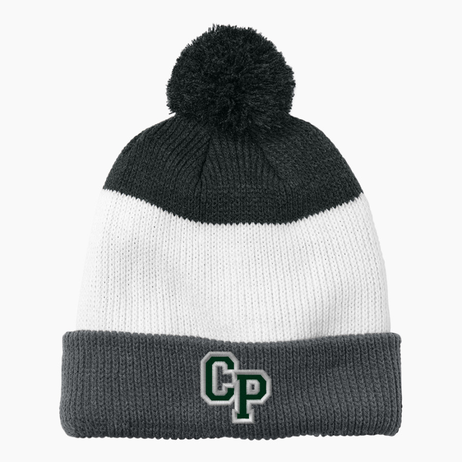 THE HOP SHOP FROGS Port Authority Cozy Striped Pom Beanie