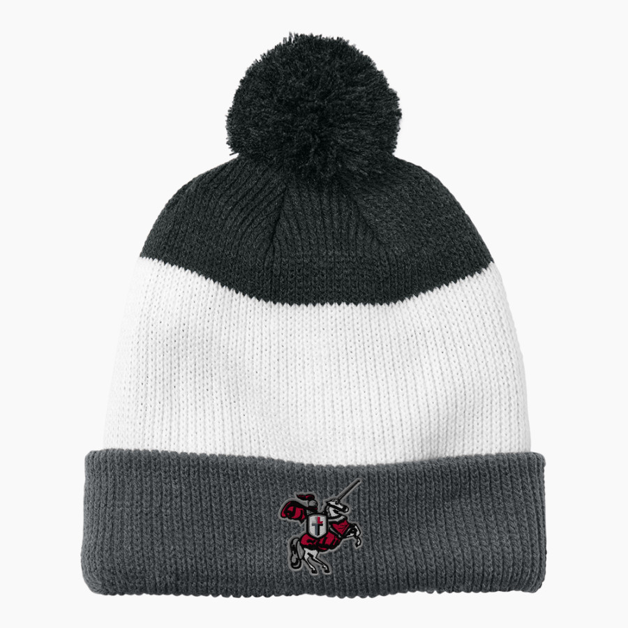 Manitowoc Lutheran Lancers <span class="pdp-name-mascot">Manitowoc Lutheran High School Lancers</span> Port Authority Cozy Striped Pom Beanie