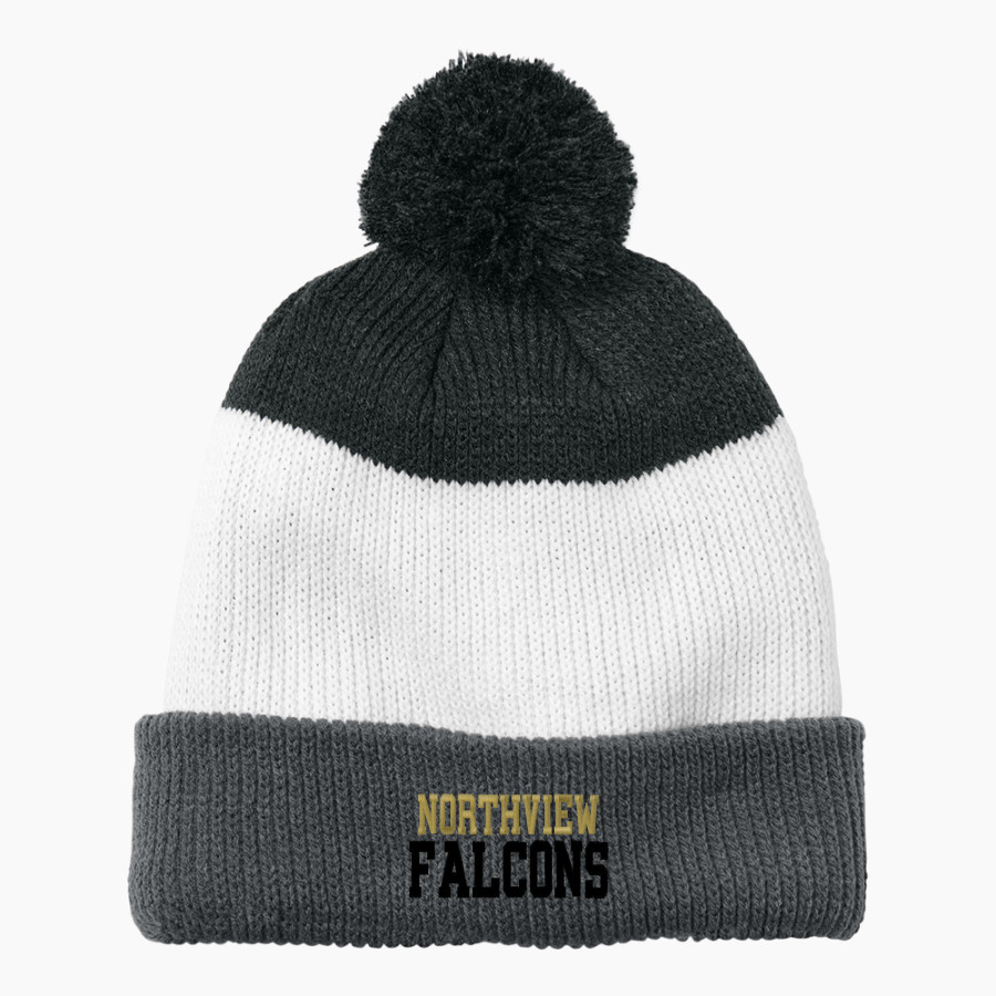 Northview Falcons <span class="pdp-name-mascot">Northview Middle School Falcons</span> Port Authority Cozy Striped Pom Beanie