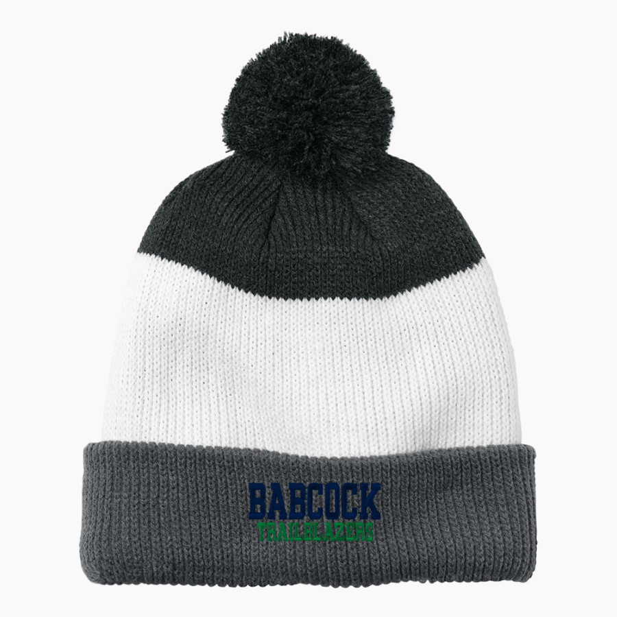 Babcock Trailblazers <span class="pdp-name-mascot">Babcock High School Trailblazers</span> Port Authority Cozy Striped Pom Beanie