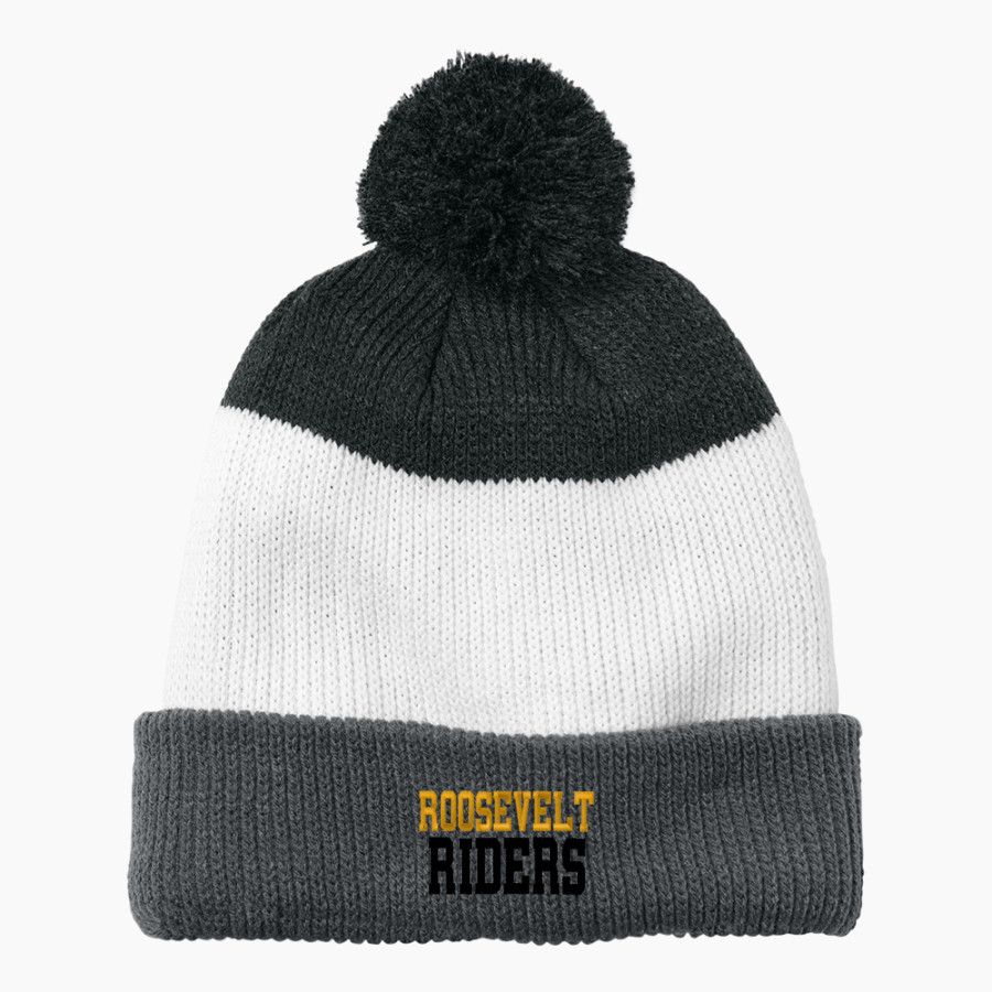 Roosevelt Roughriders <span class="pdp-name-mascot">Roosevelt Riders</span> Port Authority Cozy Striped Pom Beanie