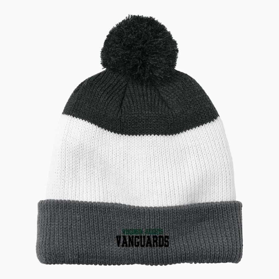 Wisconsin Heights High School Vanguards <span class="pdp-name-mascot">Wisconsin Heights High School</span> Port Authority Cozy Striped Pom Beanie