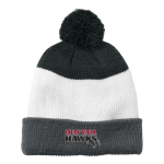 Old Vail Hawks <span class="pdp-name-mascot">Old Vail Middle School Hawks</span> Port Authority Cozy Striped Pom Beanie Front Thumbnail