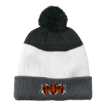 Tech High School Tigers <span class="pdp-name-mascot">Tech High School</span> Port Authority Cozy Striped Pom Beanie Front Thumbnail