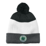 UCS Bobcats <span class="pdp-name-mascot">Underhill Central School Bobcats</span> Port Authority Cozy Striped Pom Beanie Front Thumbnail