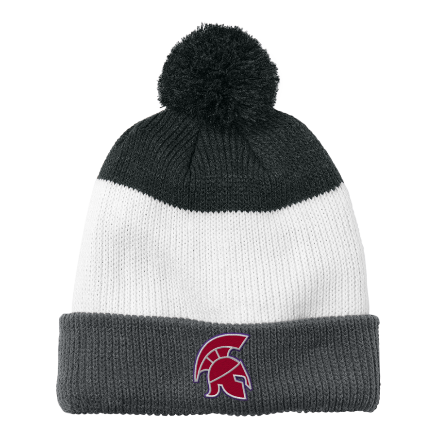 St. STEPHEN'S EPISCOPAL SCHOOL SPARTANS <span class="pdp-name-mascot">SAINT STEPHEN'S EPISCOPAL SPARTANS</span> Port Authority Cozy Striped Pom Beanie