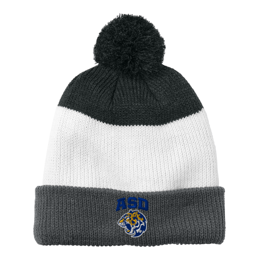ASD Leopards <span class="pdp-name-mascot">ASD Leopards</span> Port Authority Cozy Striped Pom Beanie