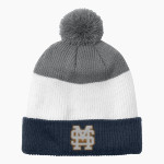 Michiana Scrappers <span class="pdp-name-mascot">Michiana Scrappers</span> Port Authority Cozy Striped Pom Beanie Front Thumbnail