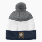 GRacademic GRacademic <span class="pdp-name-mascot">GRAcademic</span> Port Authority Cozy Striped Pom Beanie Front Thumbnail