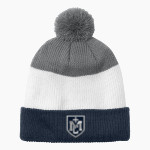 Marin Catholic Wildcats <span class="pdp-name-mascot">Marin Catholic Wildcats</span> Port Authority Cozy Striped Pom Beanie Front Thumbnail