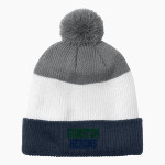 Gunston Herons <span class="pdp-name-mascot">Gunston Herons</span> Port Authority Cozy Striped Pom Beanie Front Thumbnail