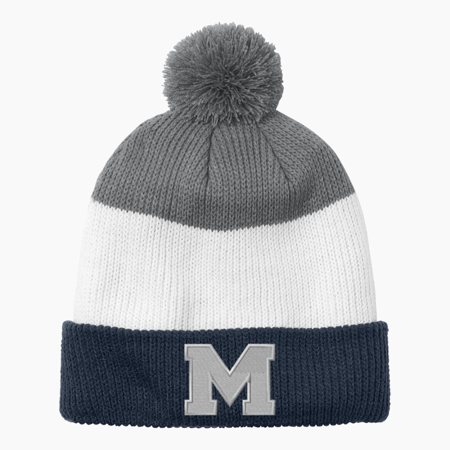 Marietta Blue Devils <span class="pdp-name-mascot">Marietta Blue Devils</span> Port Authority Cozy Striped Pom Beanie