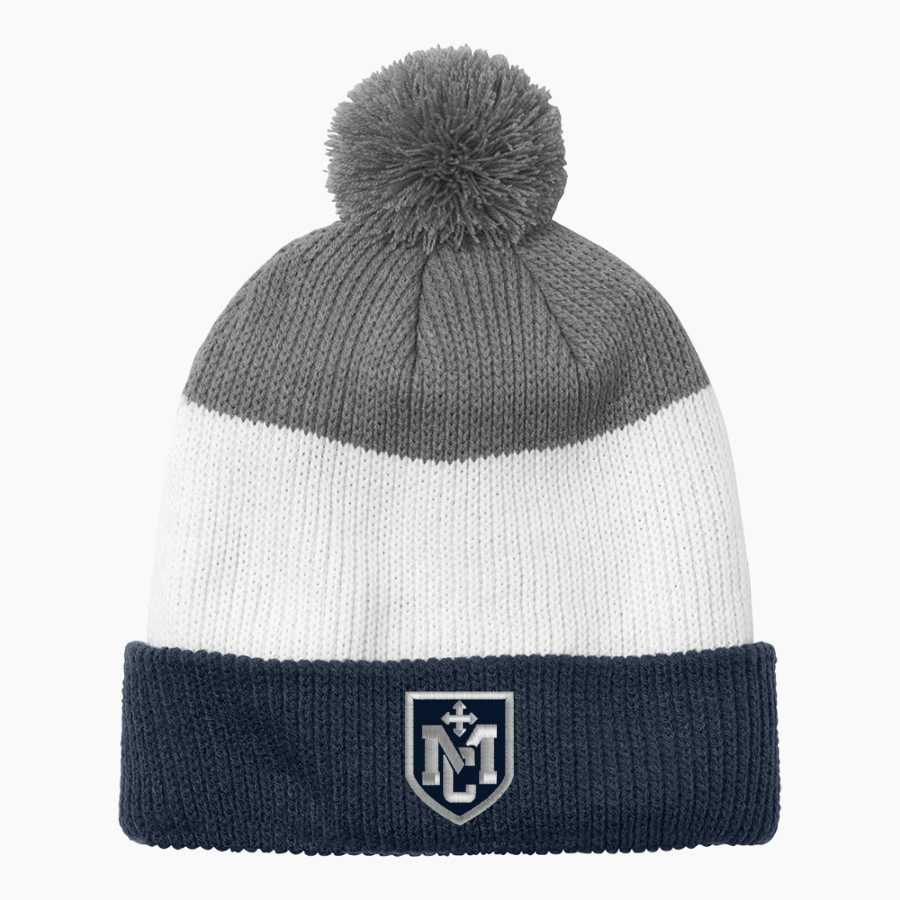 Marin Catholic Wildcats <span class="pdp-name-mascot">Marin Catholic Wildcats</span> Port Authority Cozy Striped Pom Beanie
