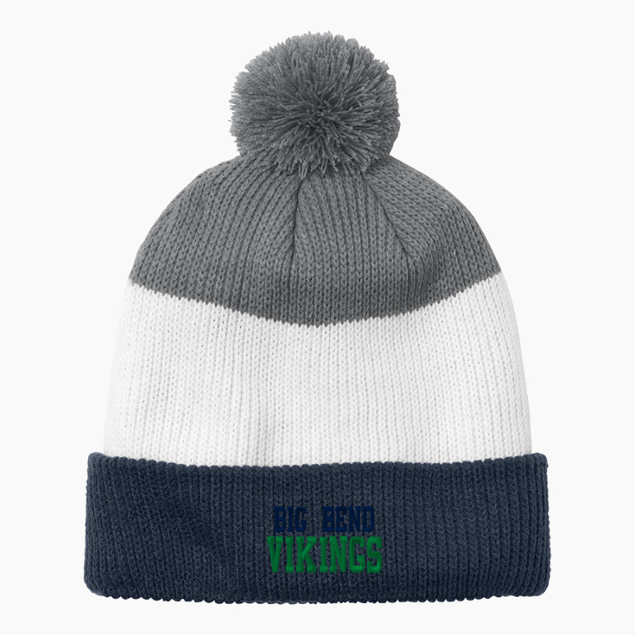 Big Bend Vikings <span class="pdp-name-mascot">Big Bend Vikings</span> Port Authority Cozy Striped Pom Beanie
