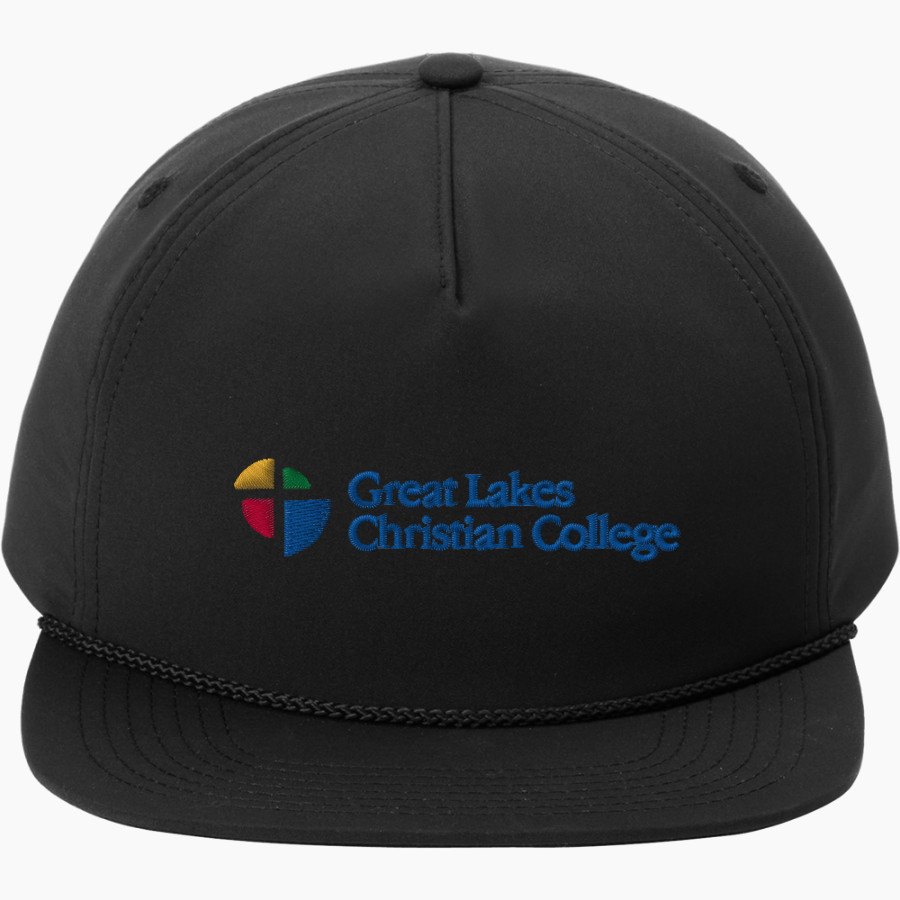 GLCC Crusaders <span class="pdp-name-mascot">Great Lakes Christian College Crusaders</span> Port Authority 5-Panel Poly Rope Cap
