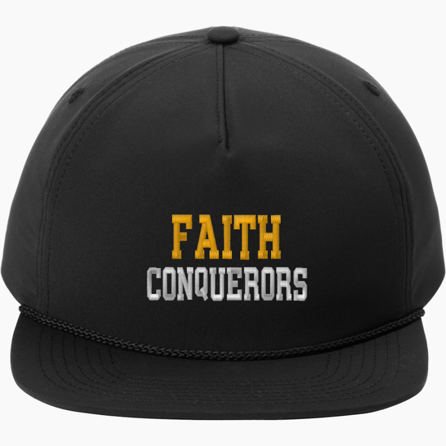FAITH CHRISTIAN ACADEMY CONQUERORS <span class="pdp-name-mascot">FAITH CONQUERORS</span> Port Authority 5-Panel Poly Rope Cap