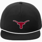 DOVER HIGH SCHOOL LONGHORNS Port Authority 5-Panel Poly Rope Cap Front Thumbnail