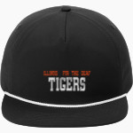Illinois For The Deaf Tigers Port Authority 5-Panel Poly Rope Cap Front Thumbnail