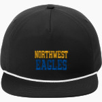 Northwest University Eagles Online Store Port Authority 5-Panel Poly Rope Cap Front Thumbnail