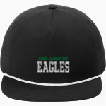 Sopris Elementary Eagles Port Authority 5-Panel Poly Rope Cap Front Thumbnail