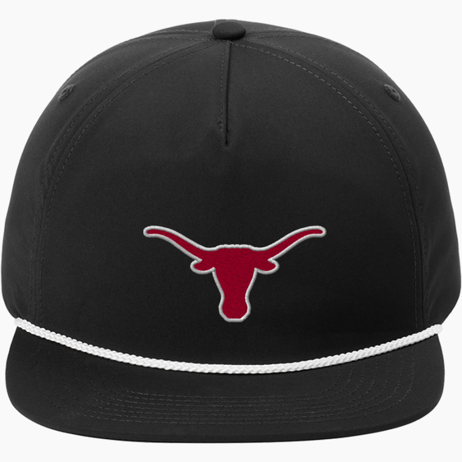 DOVER HIGH SCHOOL LONGHORNS Port Authority 5-Panel Poly Rope Cap
