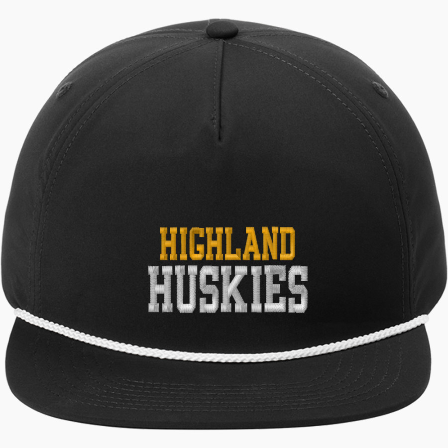 HIGHLAND HIGH SCHOOL HUSKIES Port Authority 5-Panel Poly Rope Cap