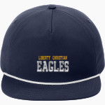 LIBERTY CHRISTIAN ACADEMY EAGLES <span class="pdp-name-mascot">LIBERTY EAGLES</span> Port Authority 5-Panel Poly Rope Cap Front Thumbnail