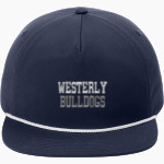 Westerly Bulldogs <span class="pdp-name-mascot">Westerly Bulldogs</span> Port Authority 5-Panel Poly Rope Cap Front Thumbnail