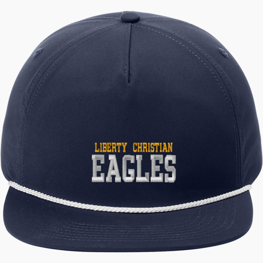 LIBERTY CHRISTIAN ACADEMY EAGLES <span class="pdp-name-mascot">LIBERTY EAGLES</span> Port Authority 5-Panel Poly Rope Cap