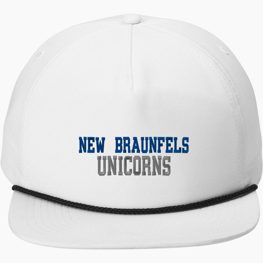 NEW BRAUNFELS HIGH SCHOOL UNICORNS <span class="pdp-name-mascot">NEW BRAUNFELS UNICORNS</span> Port Authority 5-Panel Poly Rope Cap