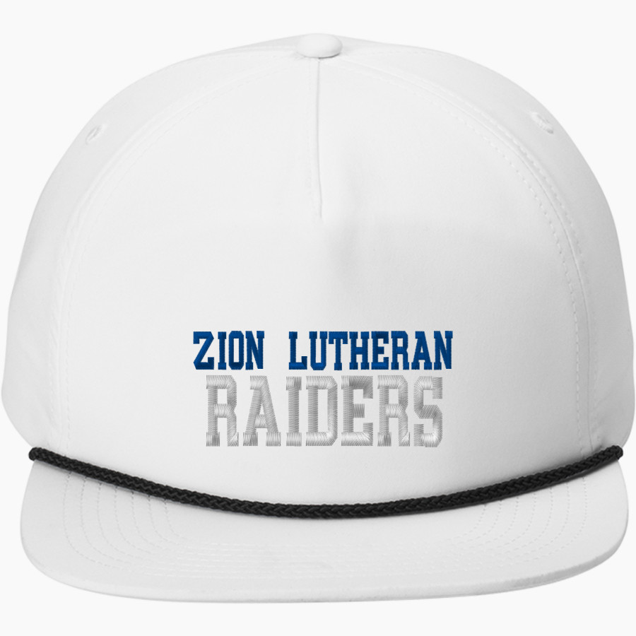 Zion Lutheran Raiders Port Authority 5-Panel Poly Rope Cap