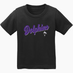 Bergman Dolphins <span class="pdp-name-mascot">Frank V. Bergman Elementary Dolphins</span> Port & Company Infant Core Cotton Tee Front Thumbnail