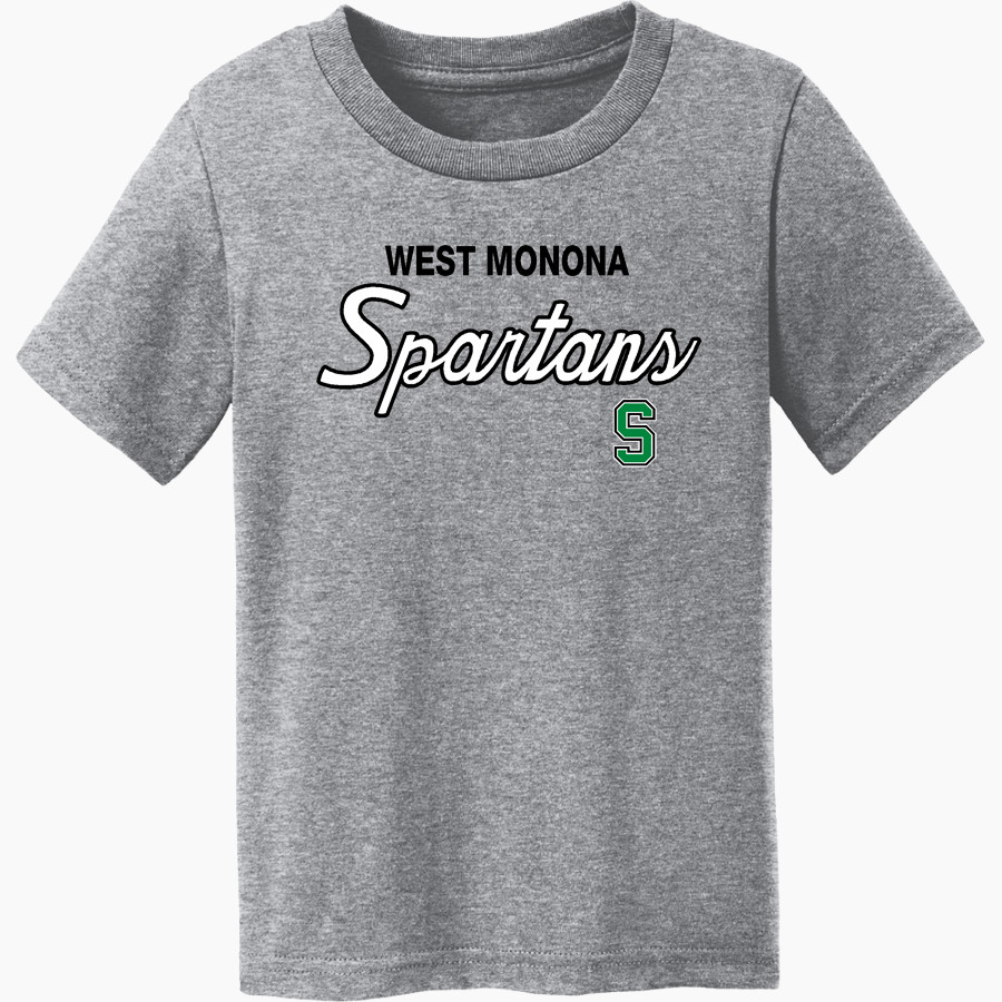 WEST MONONA HIGH SCHOOL SPARTANS Port & Co Toddler Core Cotton Tee
